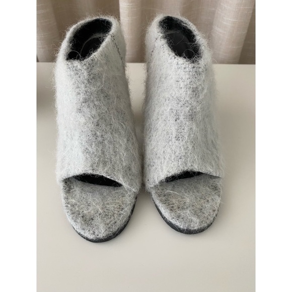 Tibi Gray Leona Alpaca & Wool Mules size 7.5 - Picture 2 of 5